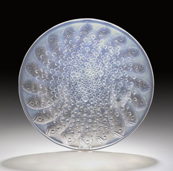 Lalique "Roscoff" Opalescent Glass Center Bowl (1 of 3)