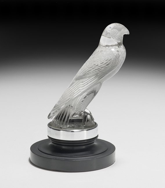 R. Lalique "Faucon" Glass Automobile Mascot (1 of 2)