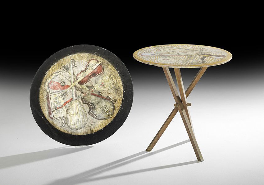Fornasetti Tray and Taboret (1 of 2)