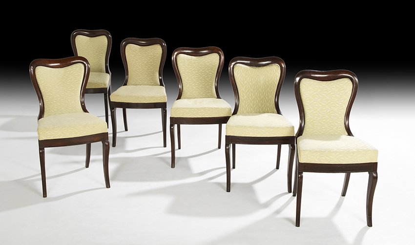 6 American Late Classical Mahogany Dining Chairs (1 of 1)