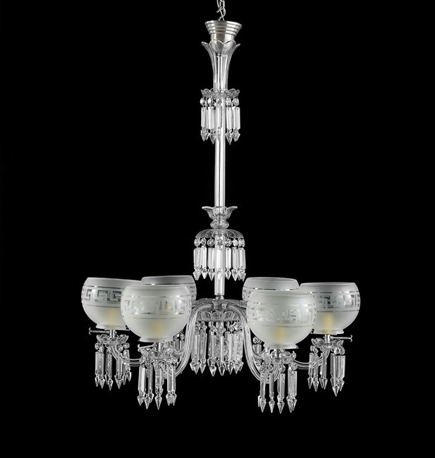 Fine Victorian Prism-Hung and Cut Glass Gasolier (1 of 1)