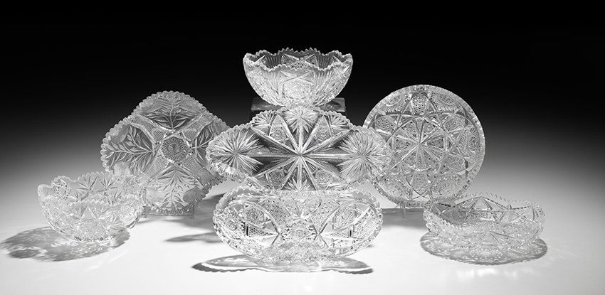 7 Pieces of American Brilliant Period Cut Glass (1 of 1)