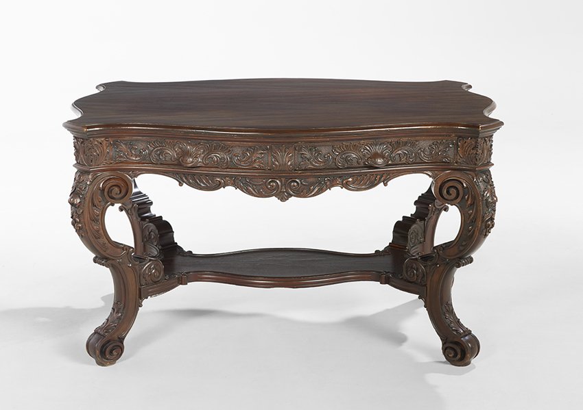 American Late Victorian Partners Library Table (1 of 6)