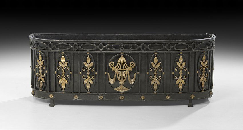 Unusual Art Deco Brass and Metal Planter (1 of 1)