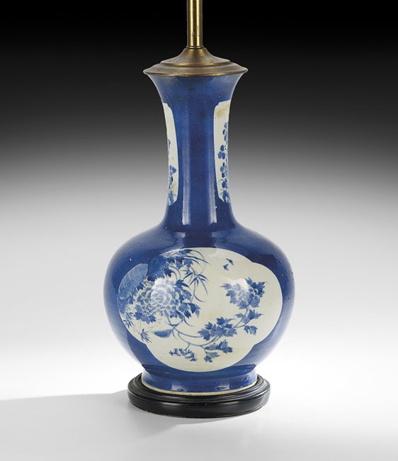 Chinese Export Mazarin Blue Vase (1 of 1)