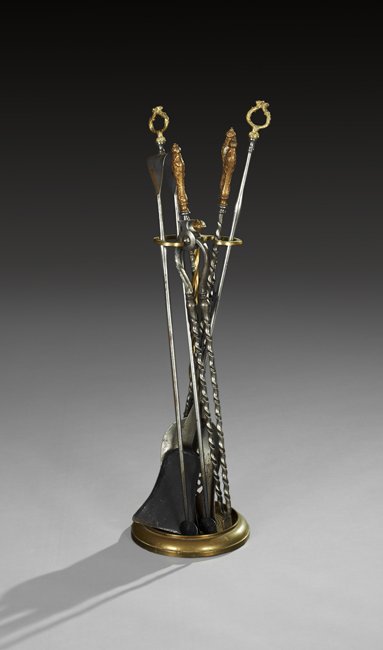 Collection of Brass and Steel Fire Tools (1 of 2)