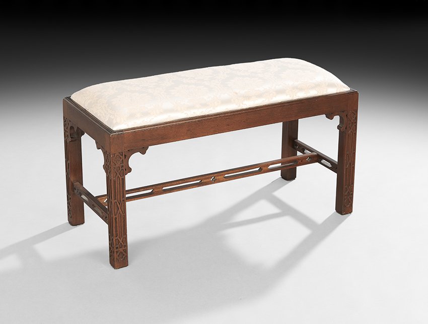 George III-Style Mahogany Bench (1 of 1)