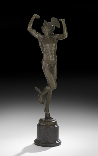 Italian Patinated Bronze of Mercury (1 of 3)