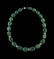 14 Kt. Gold, Silver, Emerald and Diamond Necklace