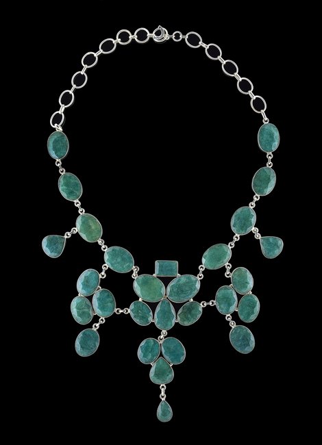 Sterling Silver and Emerald Necklace (1 of 1)