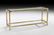 Mid-Century Modern Glass and Brass Console Table