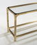Mid-Century Modern Glass and Brass Console Table - 2