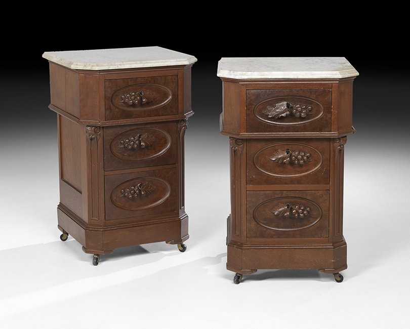 Pair of American Walnut Night Stands (1 of 1)