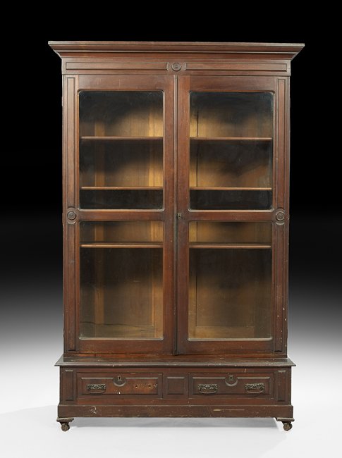 American Renaissance Revival Walnut Bookcase (1 of 1)