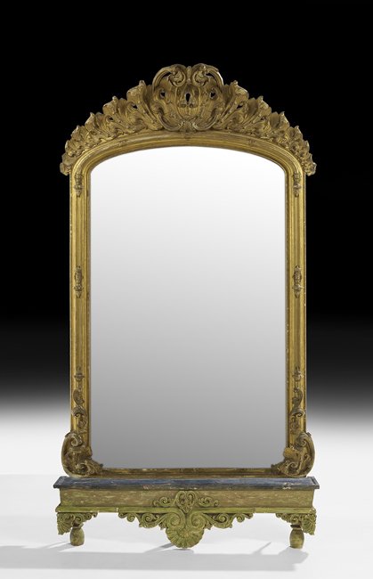 American Rococo Revival Giltwood Pier Mirror (1 of 2)