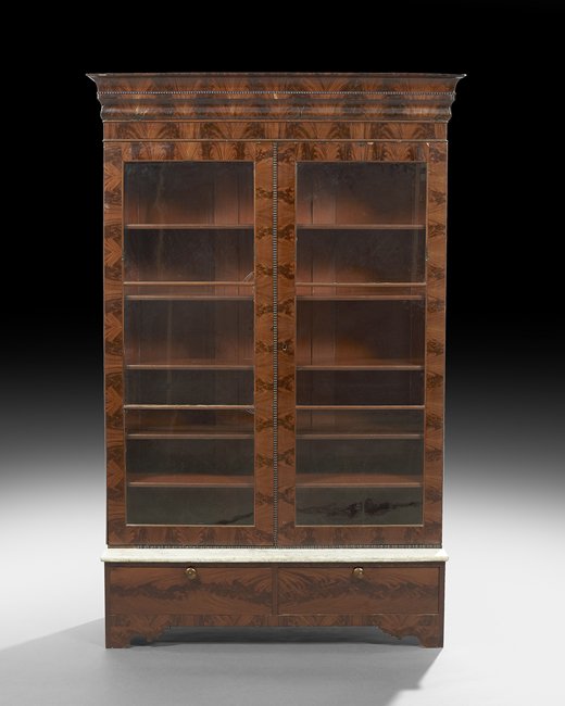 American Late Classical Mahogany Bookcase (1 of 1)