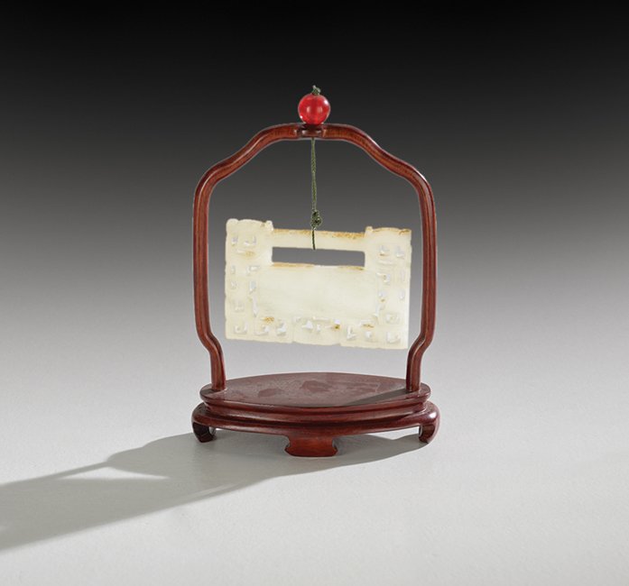 Chinese Antique White Jade Plaque (1 of 2)