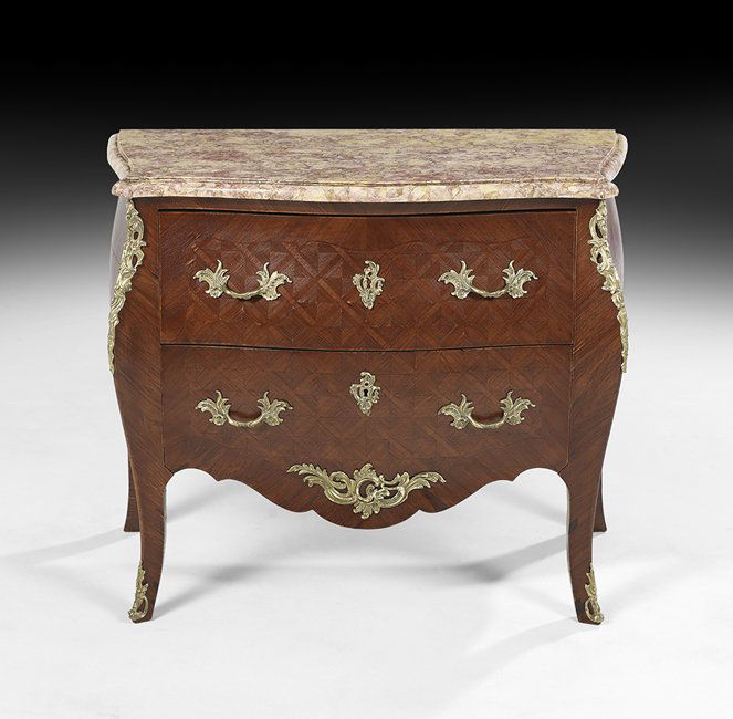 Louis XV-Style Marble-Top Commode (1 of 2)