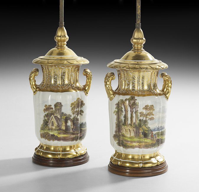 Pair of Mason's Hand-Painted Covered Vases (1 of 3)