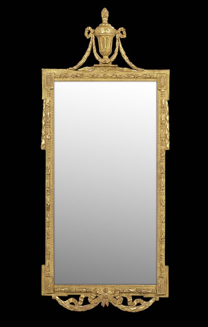 Handsome Italian Neoclassical Giltwood Mirror (1 of 1)