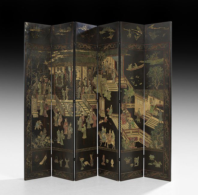 Chinese Six-Panel Coromandel Screen (1 of 1)