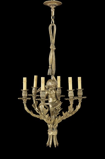 French Gilt-Bronze Chandelier (1 of 1)