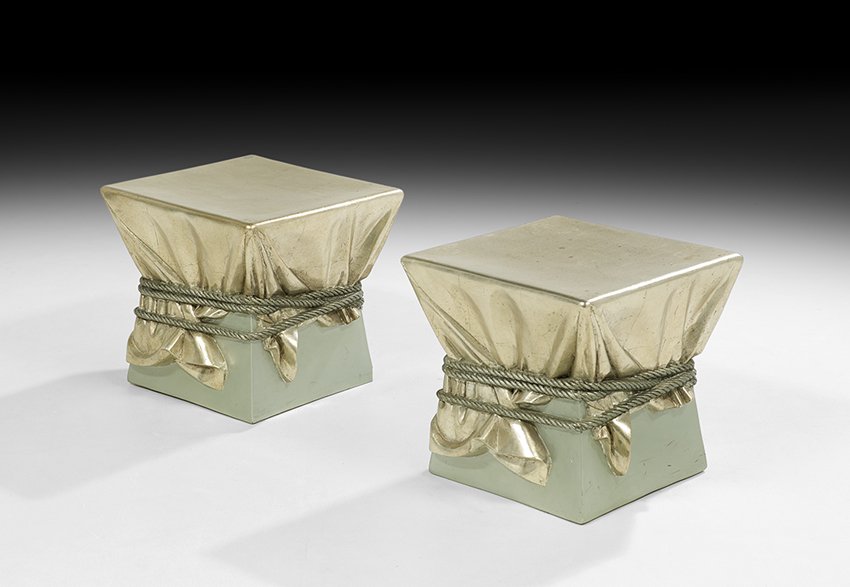 Pair of Contemporary Composition Tabourets (1 of 1)