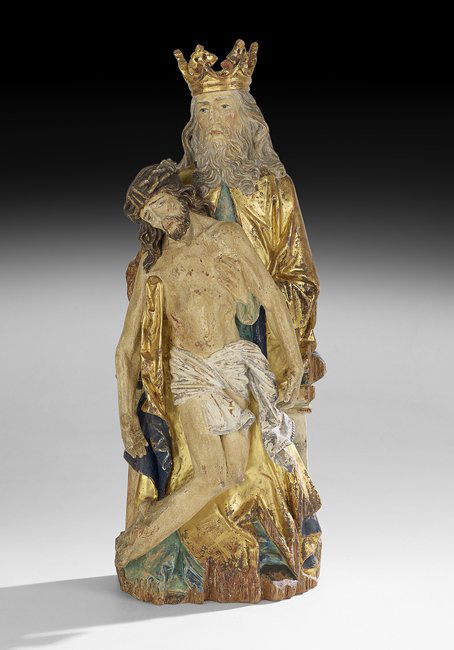Polychrome Figure of God with the Deceased Jesus (1 of 2)