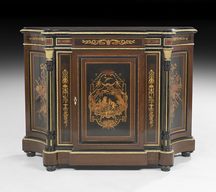 American Renaissance Revival Rosewood Cabinet (1 of 3)