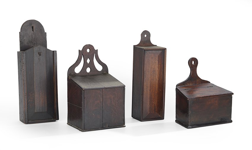 Group of Four British Salt and Candle Boxes (1 of 1)