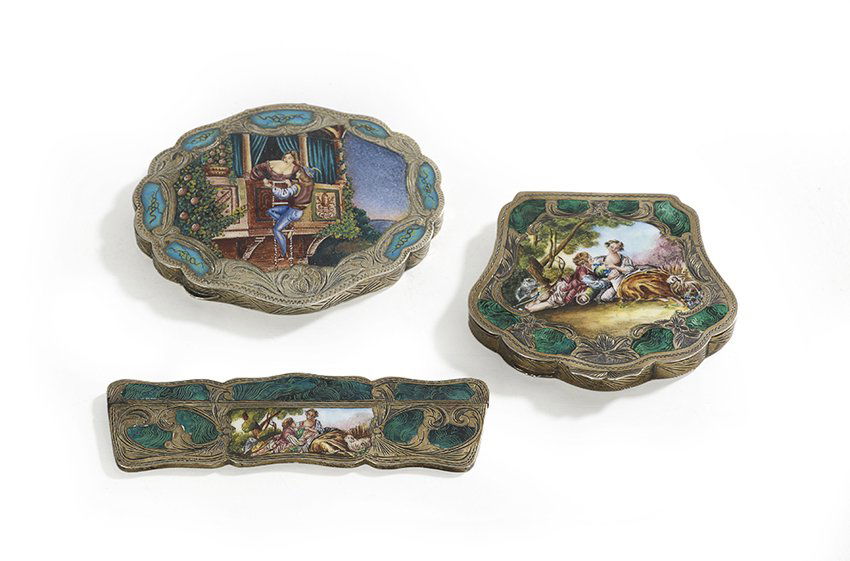 Three Italian Enamel Dresser Articles (1 of 1)