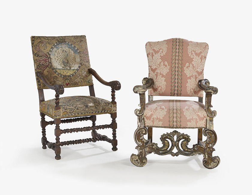 Two Large Continental Armchairs (1 of 1)