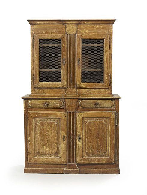 French Provincial Faux-Bois Buffet a Deux Corps (1 of 1)