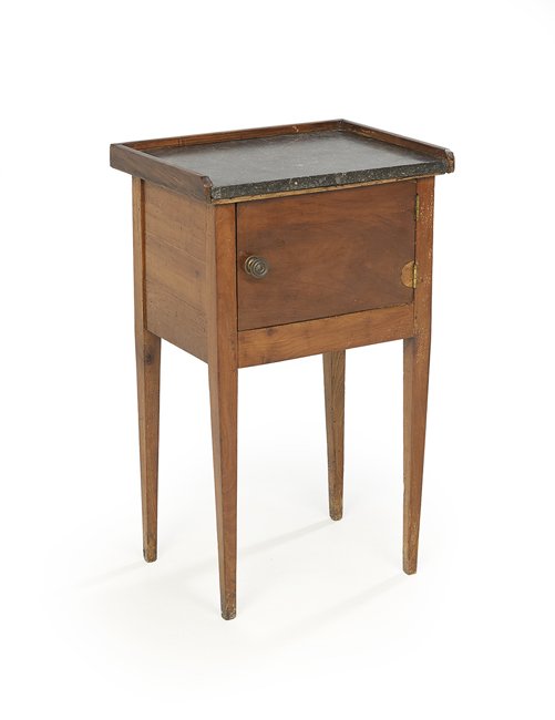 Provincial Directoire Marble-Top Bedside Commode (1 of 2)