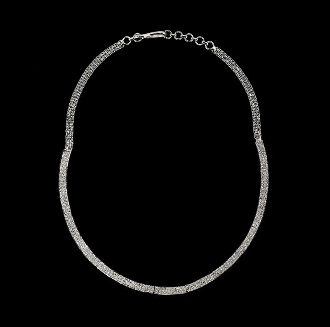 Sterling Silver and Diamond Necklace (1 of 1)