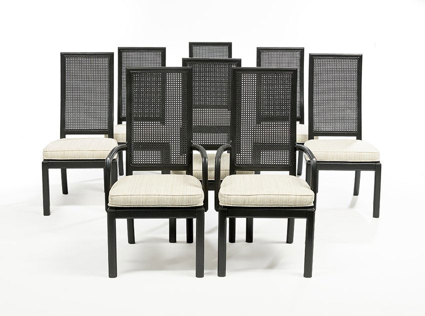 Nine-Piece Contemporary Ebonized Dining Suite (1 of 4)