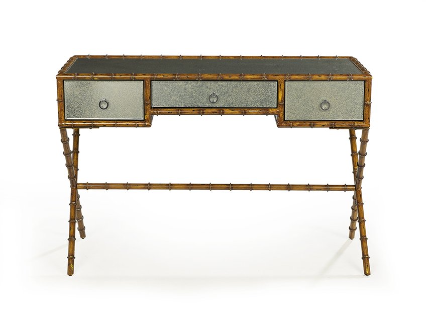 Faux Bamboo and Glass Dressing Table (1 of 2)