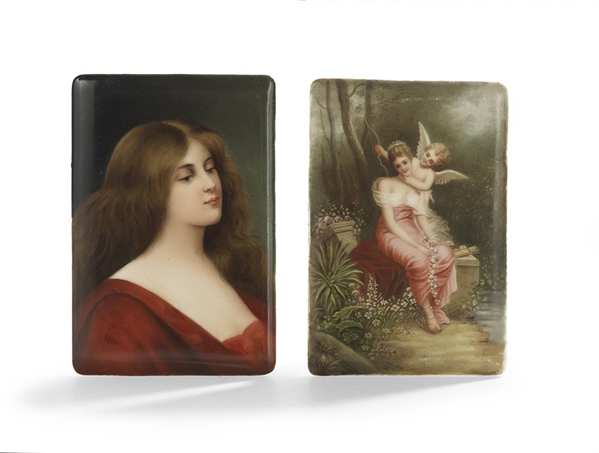 Two German KPM-Style Porcelain Plaques (1 of 2)