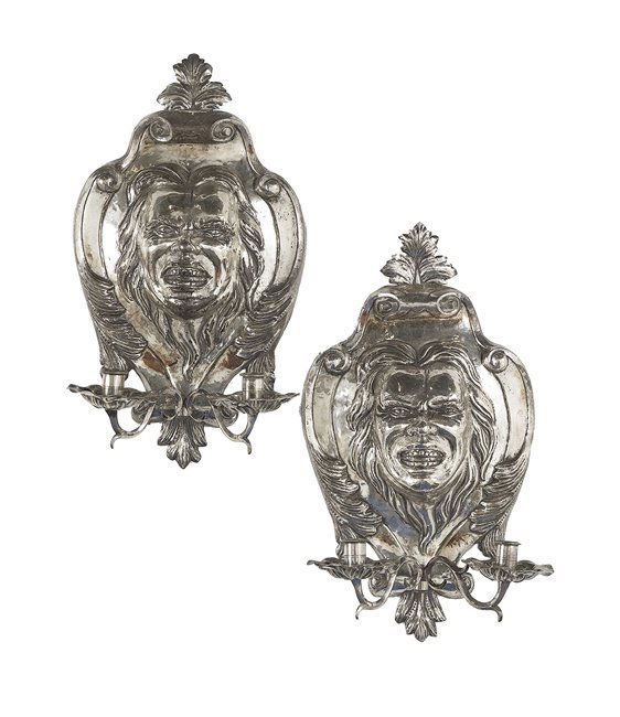 Pair of Dutch Silverplated Sconces (1 of 1)