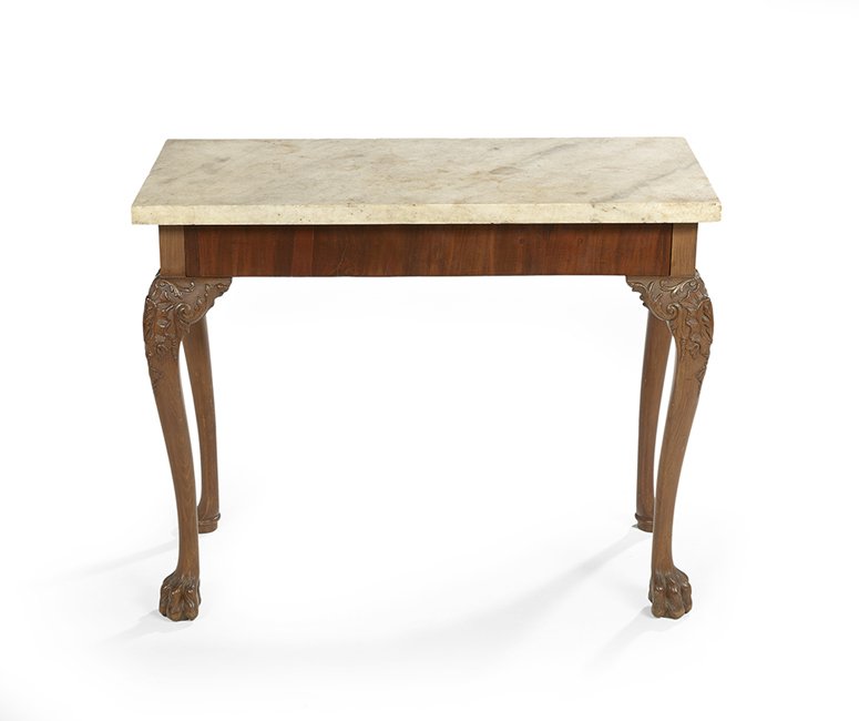 George III Mahogany and Marble-Top Side Table (1 of 2)