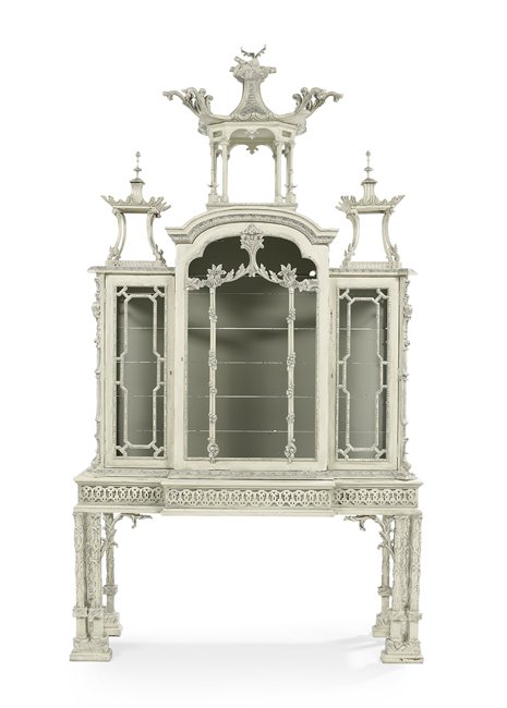 Monumental Chinese Chippendale-Style Cabinet