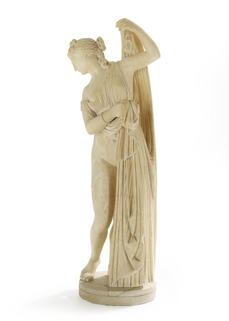 Italian Alabaster Statue of a Female Bather (1 of 2)