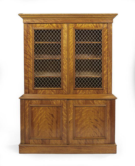 Biedermeier-Style Satinwood Bookcase (1 of 2)