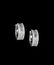 18 Kt. White Gold and Diamond Hoop Earrings