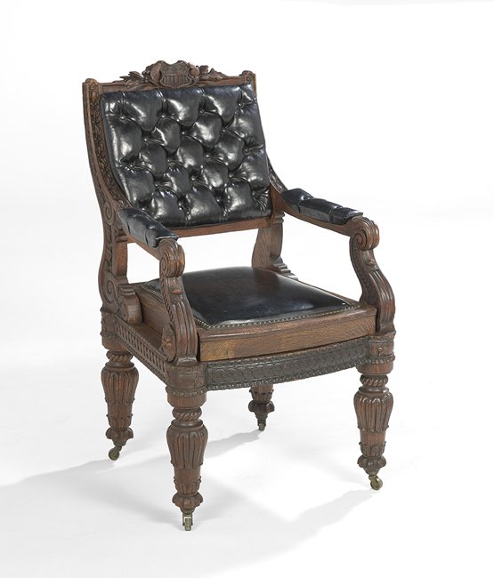 U.S. House of Representatives Carved Oak Armchair (1 of 10)