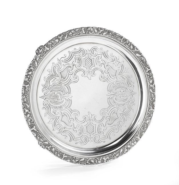 Rare Storr & Mortimer Coin Silver Waiter (1 of 1)