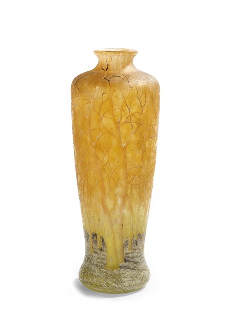 Daum Cameo and Enamel Decorated Vitrified Vase (1 of 3)