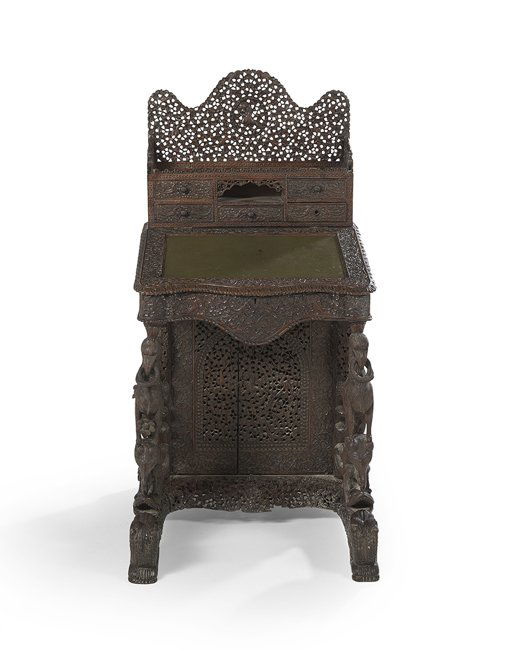 Anglo-Colonial Hardwood Davenport (1 of 2)