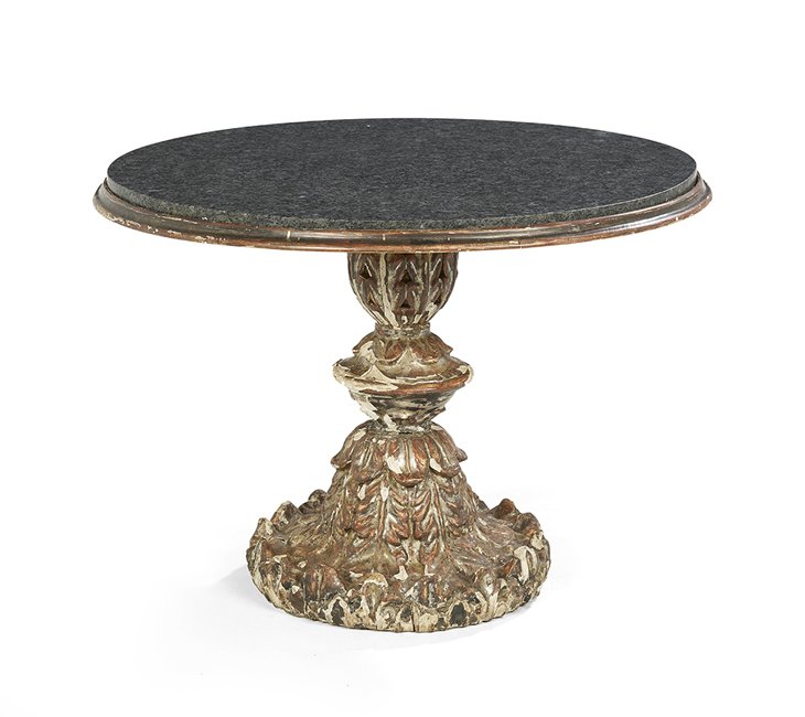 Continental Granite and Polychrome Center Table (1 of 1)