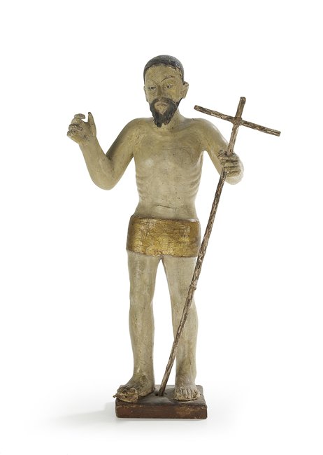 Painted Altar Figure of St. John the Baptist (1 of 2)